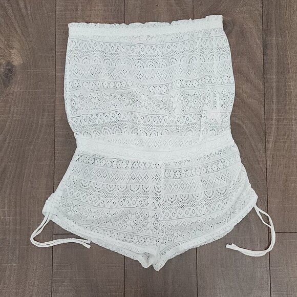 Victoria's Secret Strapless Crochet Swim Coverup Size S/P White - Picture 1 of 4